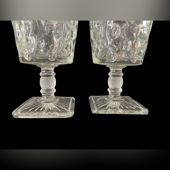 McKee Opal Clear Glass
Water Goblet 1950s Set Of 6
Gorgeous Criss-Cross Dot - Picture 7 of 10